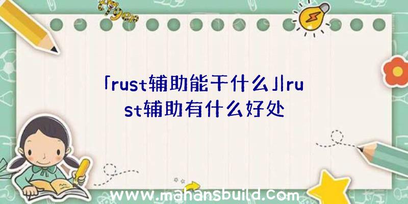 「rust辅助能干什么」|rust辅助有什么好处